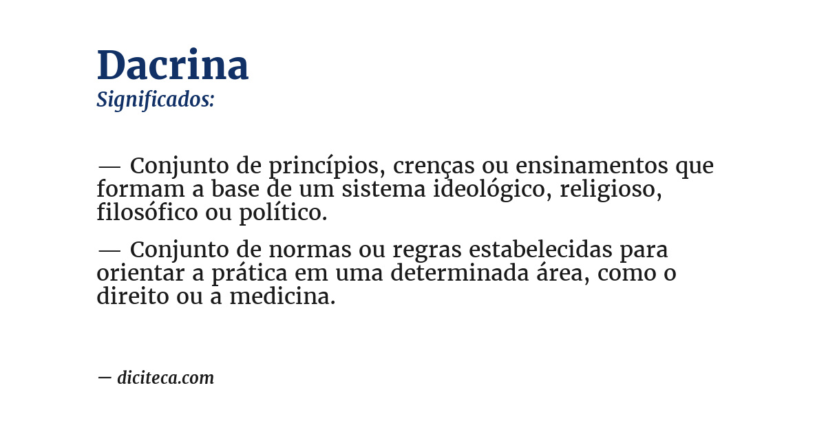 Significado de dacrina