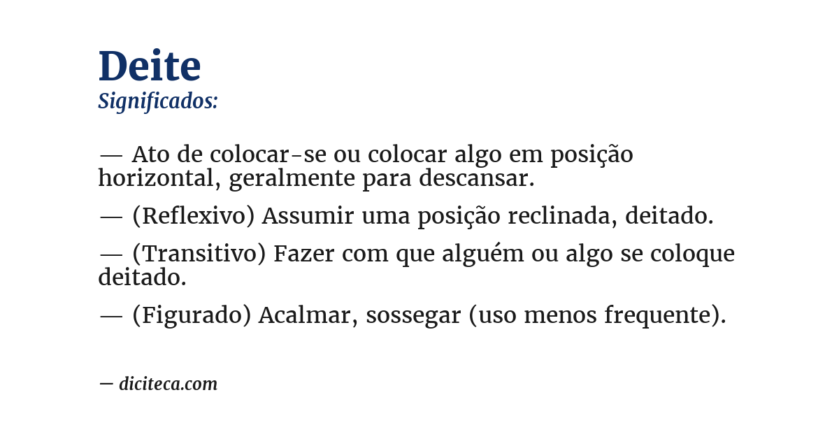 Significado de deite