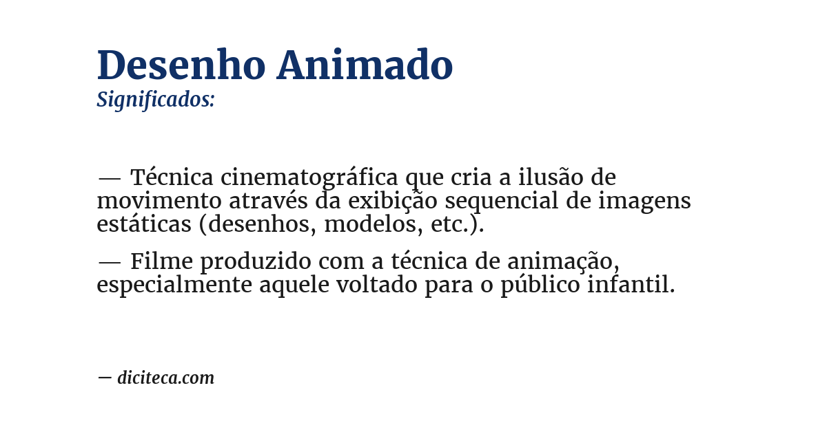 Significado de desenho animado