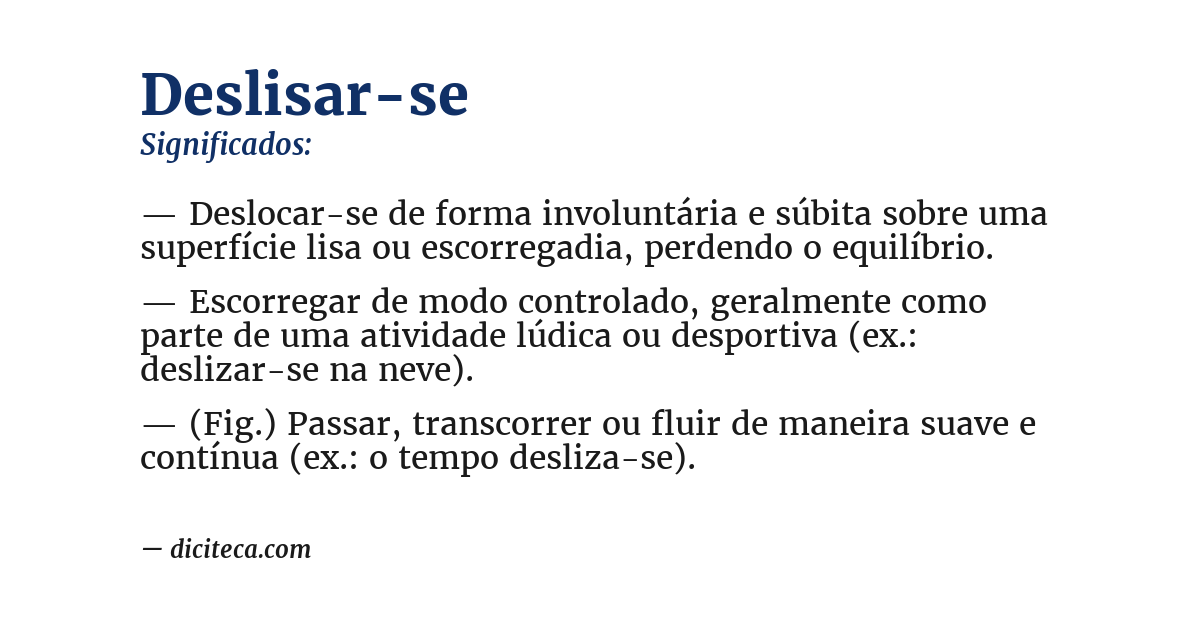 Significado de deslisar-se