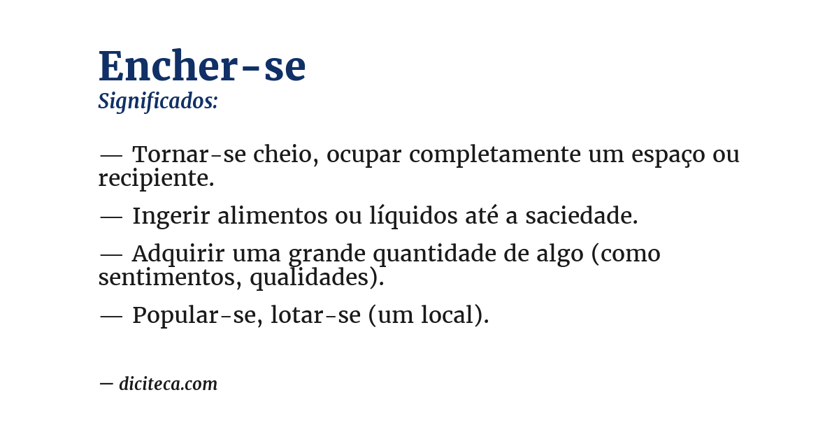 Significado de encher-se