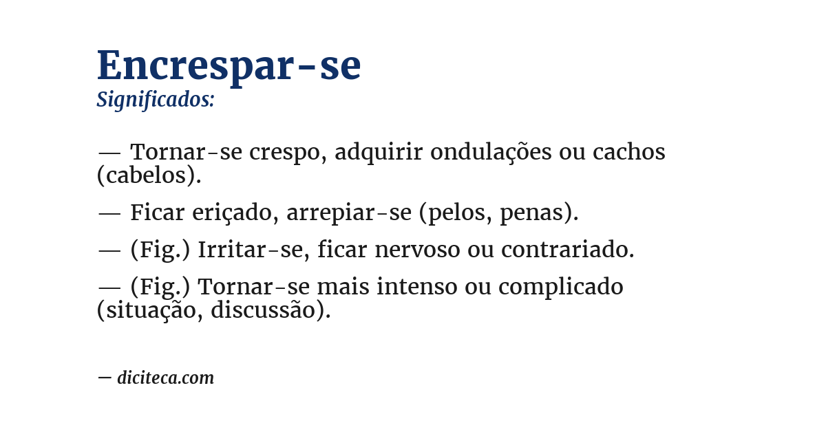 Significado de encrespar-se