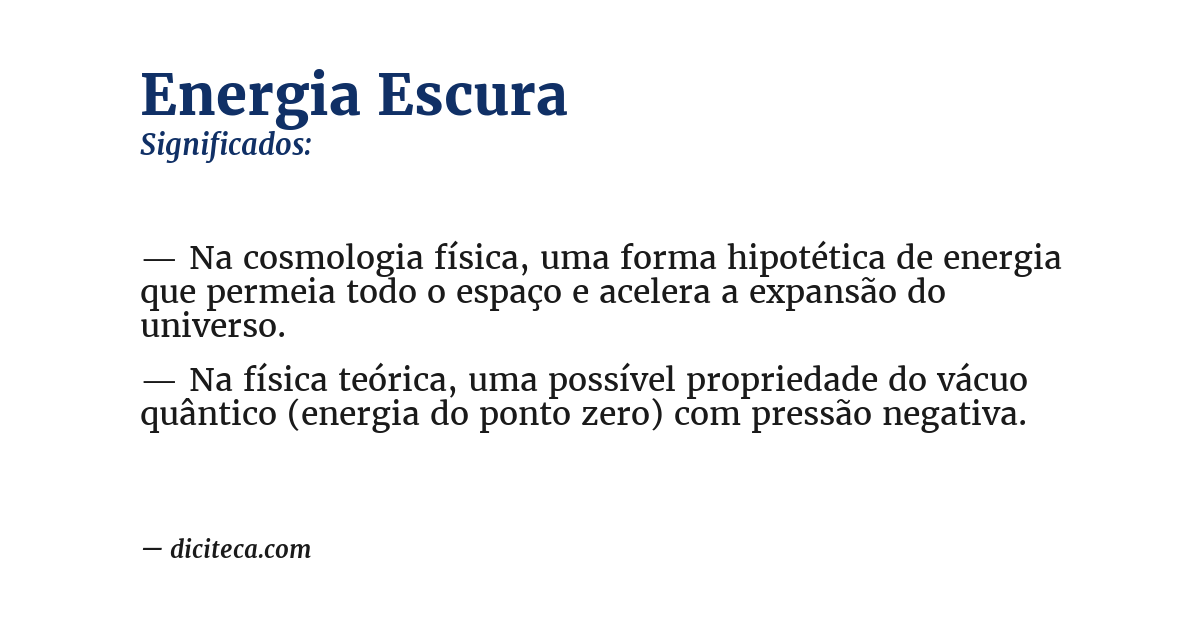 Significado de energia escura