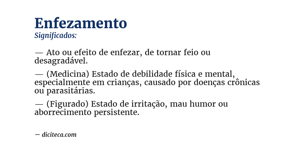 Significado de enfezamento