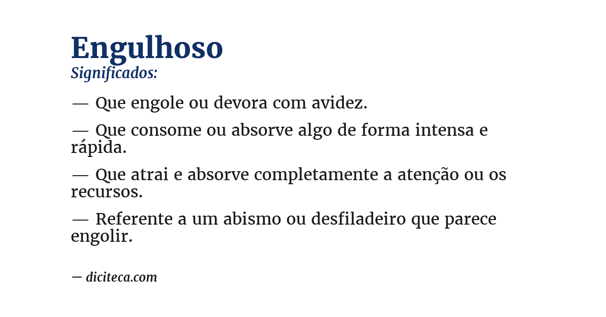 Significado de engulhoso