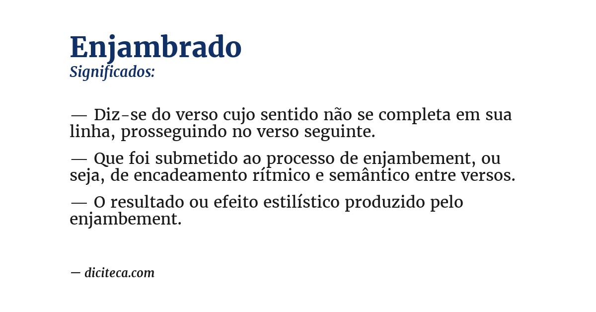 Significado de enjambrado