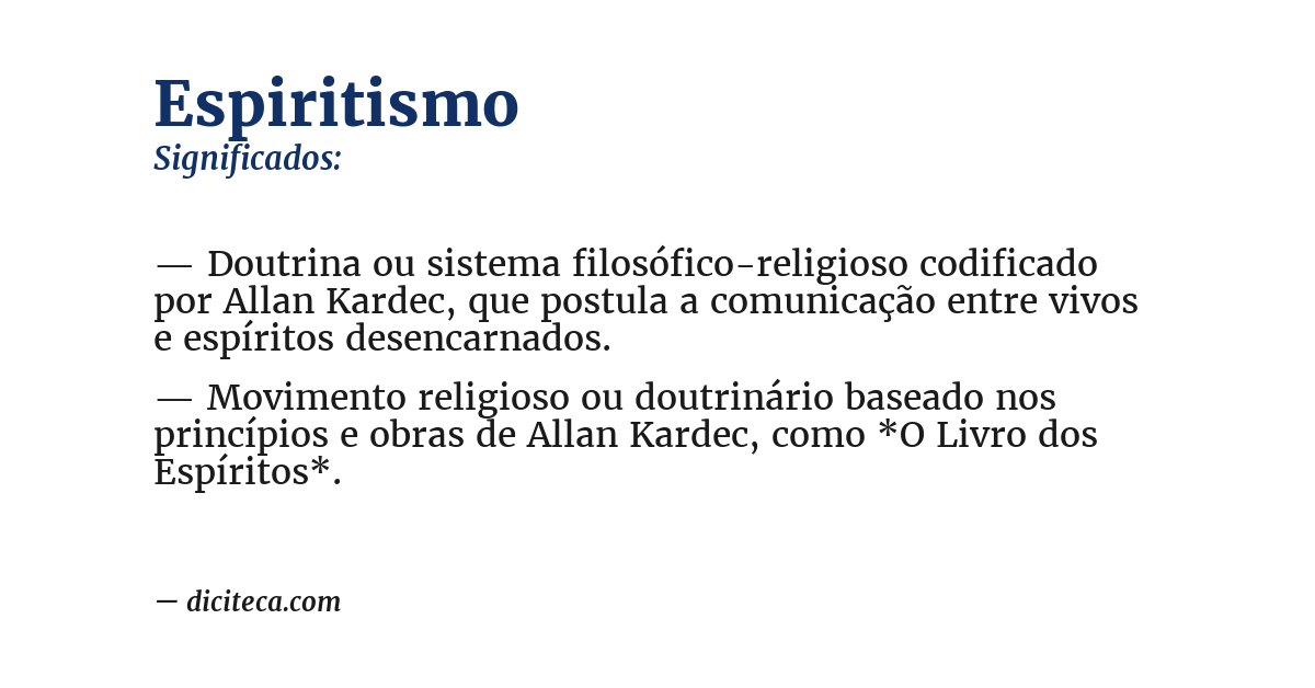 Significado de espiritismo