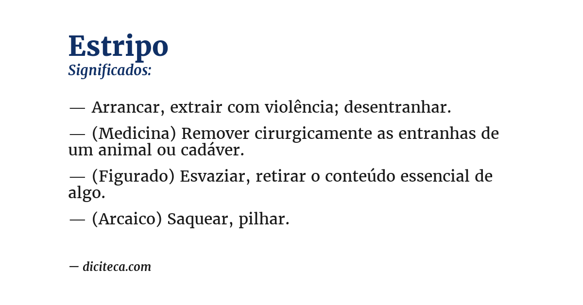 Significado de estripo