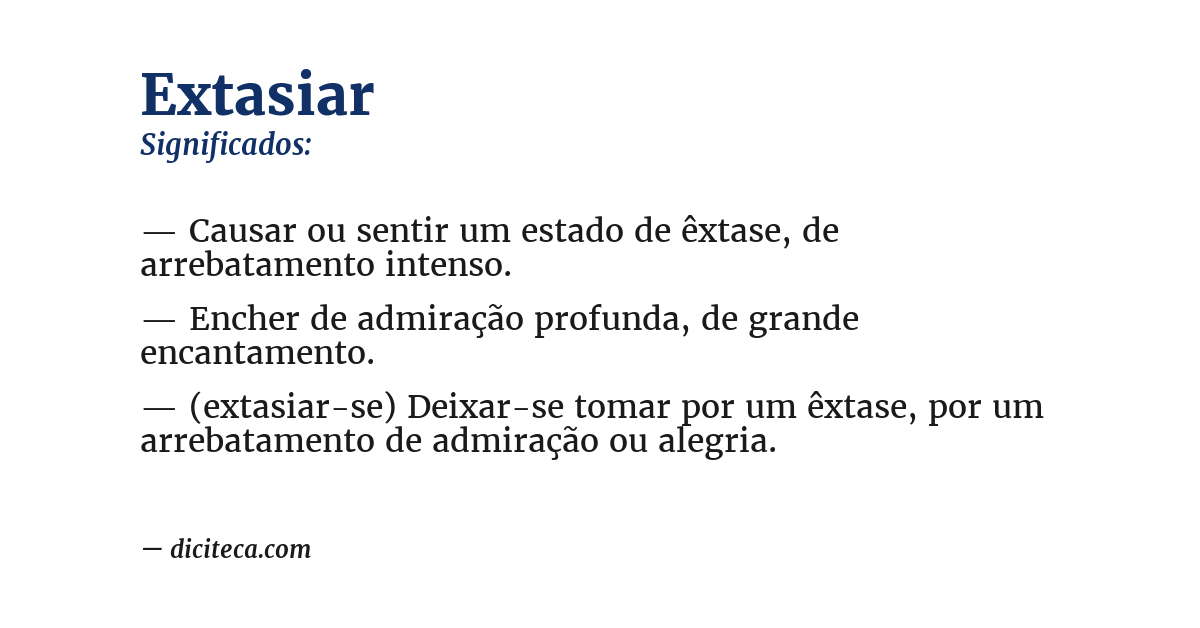 Significado de extasiar