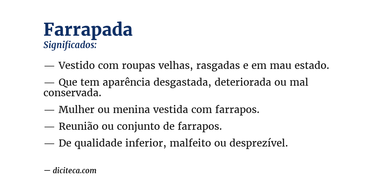 Significado de farrapada