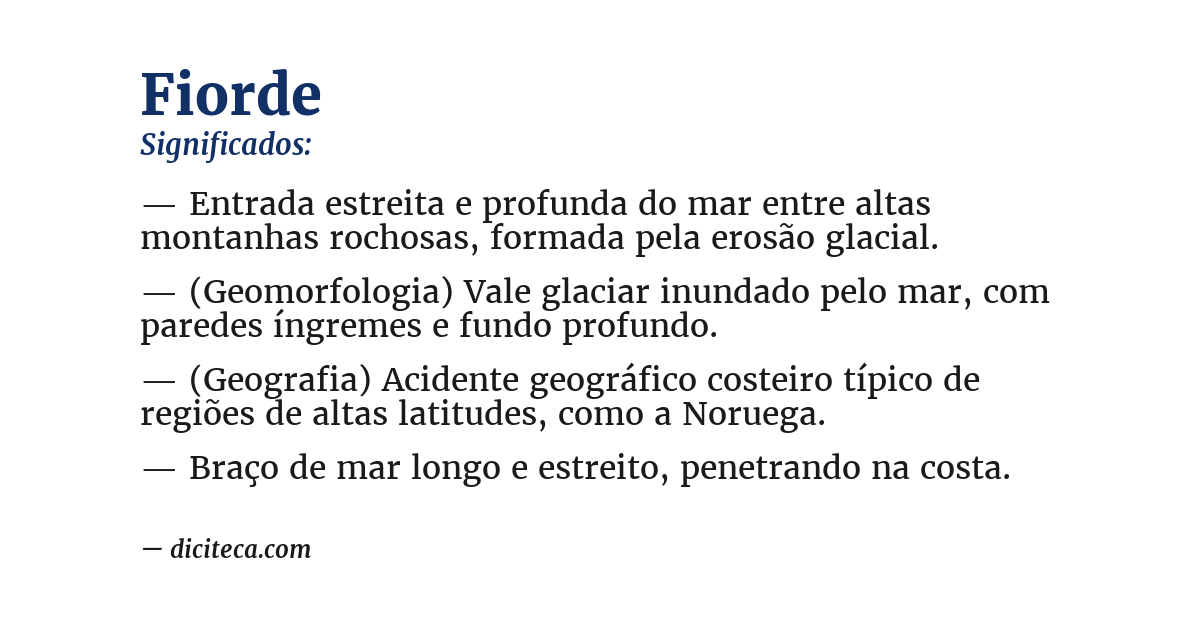 Significado de fiorde
