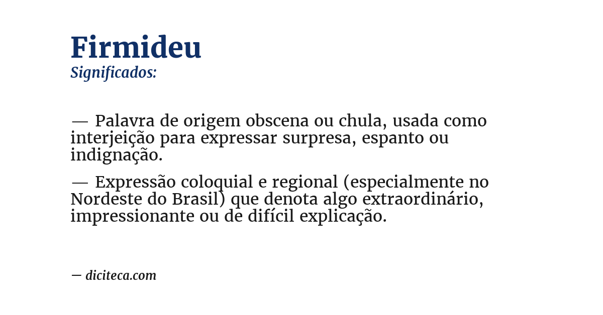 Significado de firmideu