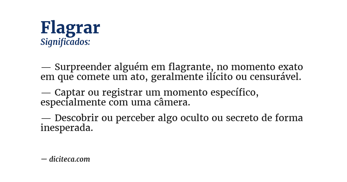 Significado de flagrar