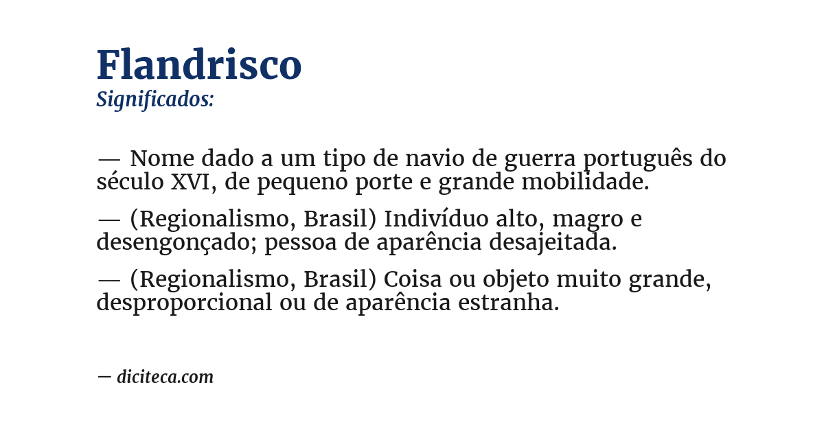 Significado de flandrisco