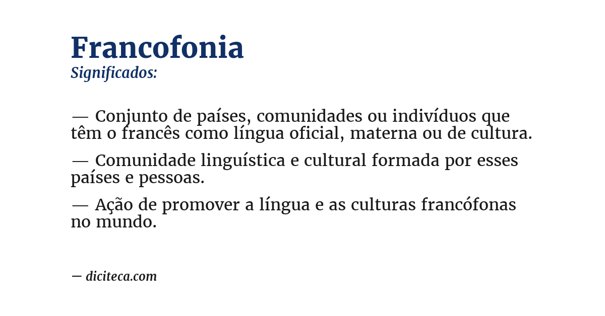 Significado de francofonia