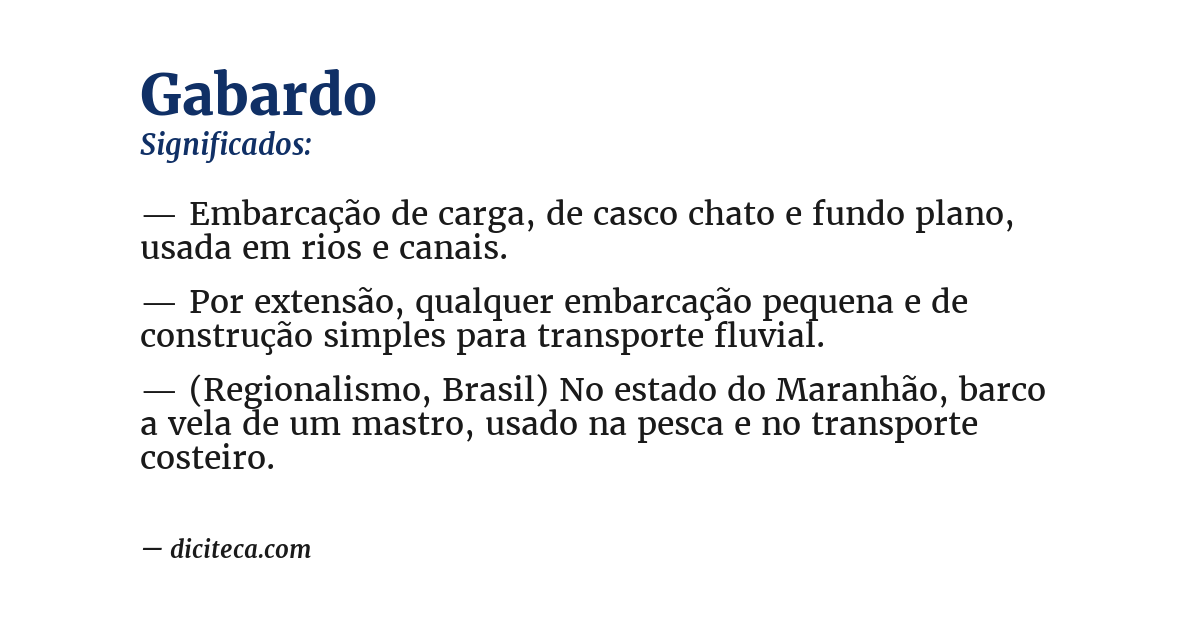 Significado de gabardo