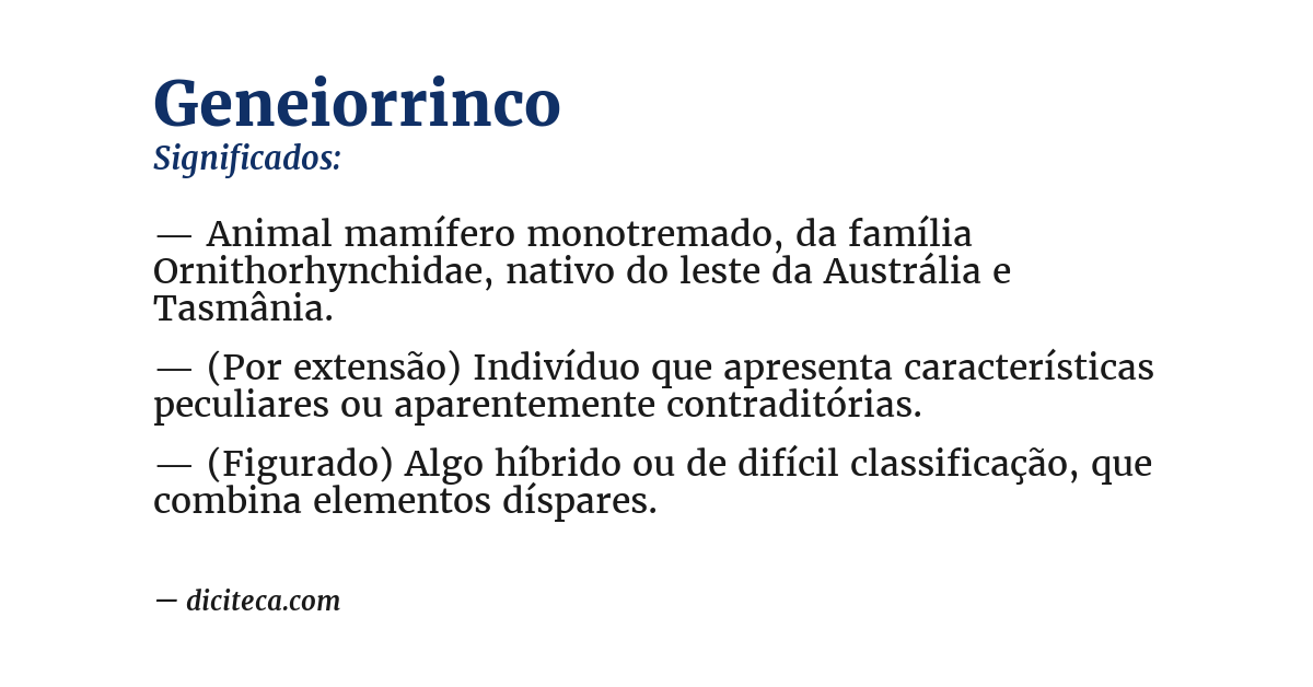 Significado de geneiorrinco