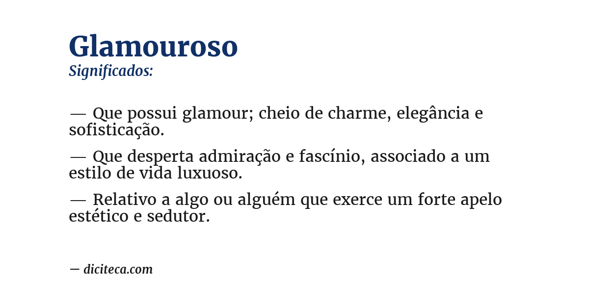 Significado de glamouroso