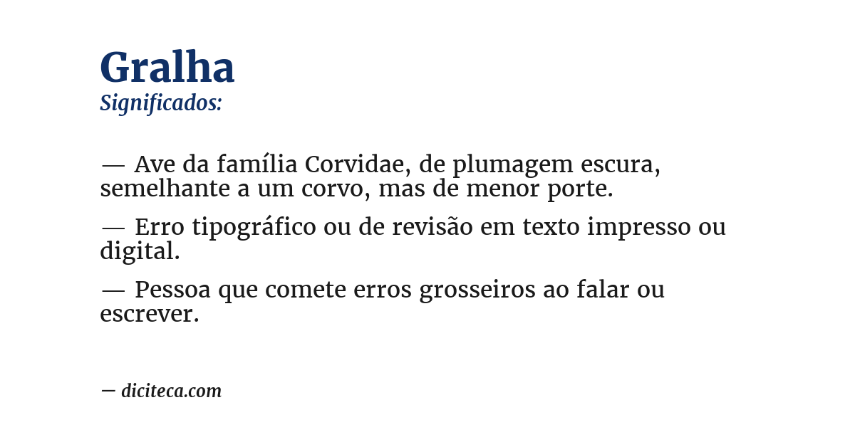 Significado de gralha