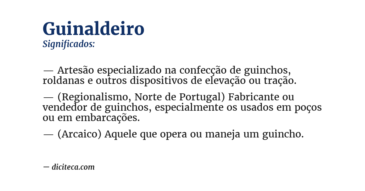 Significado de guinaldeiro