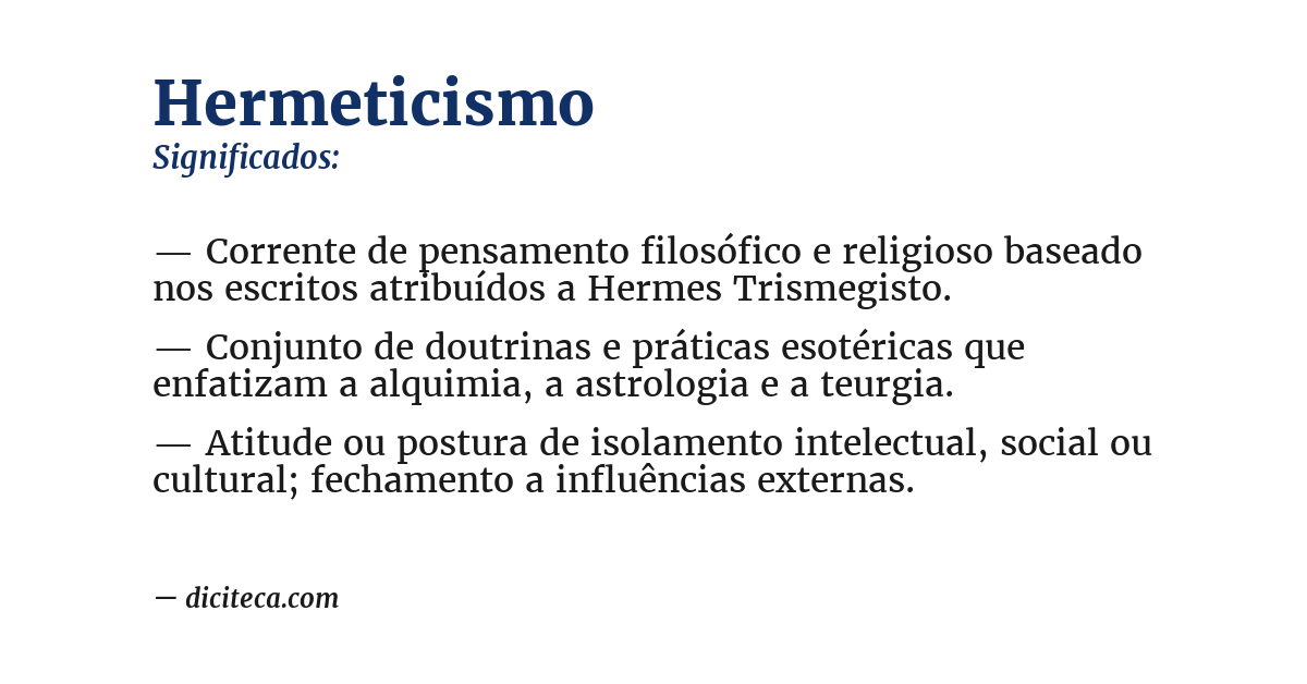 Significado de hermeticismo