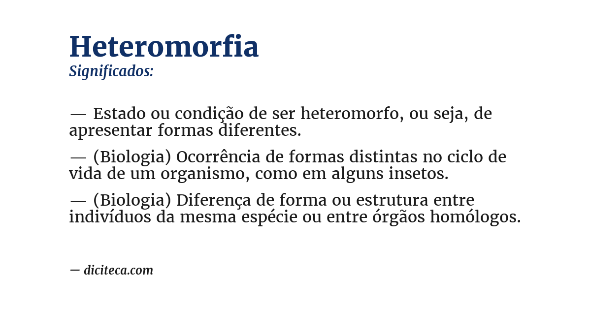 Significado de heteromorfia
