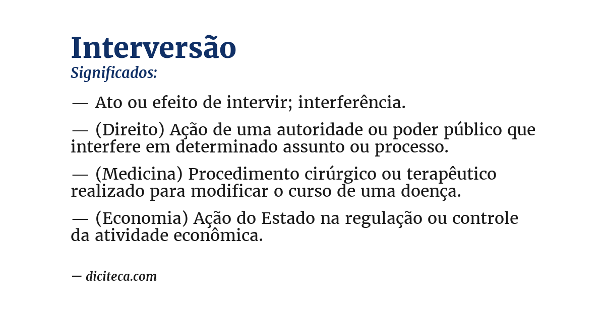 Significado de interversão