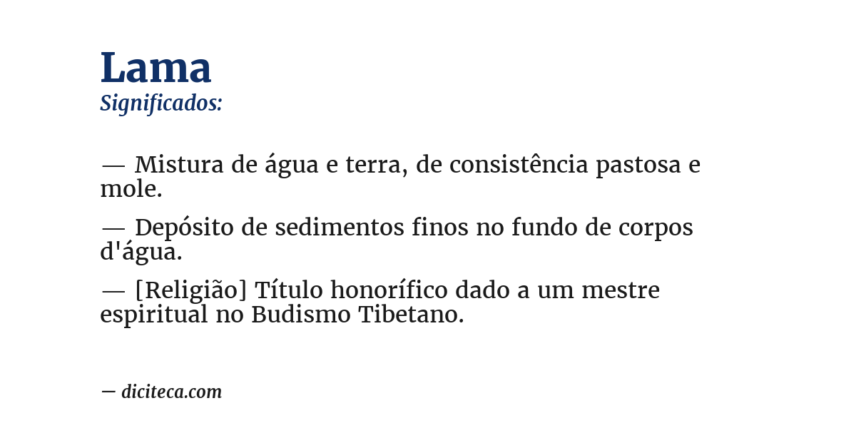 Significado de lama