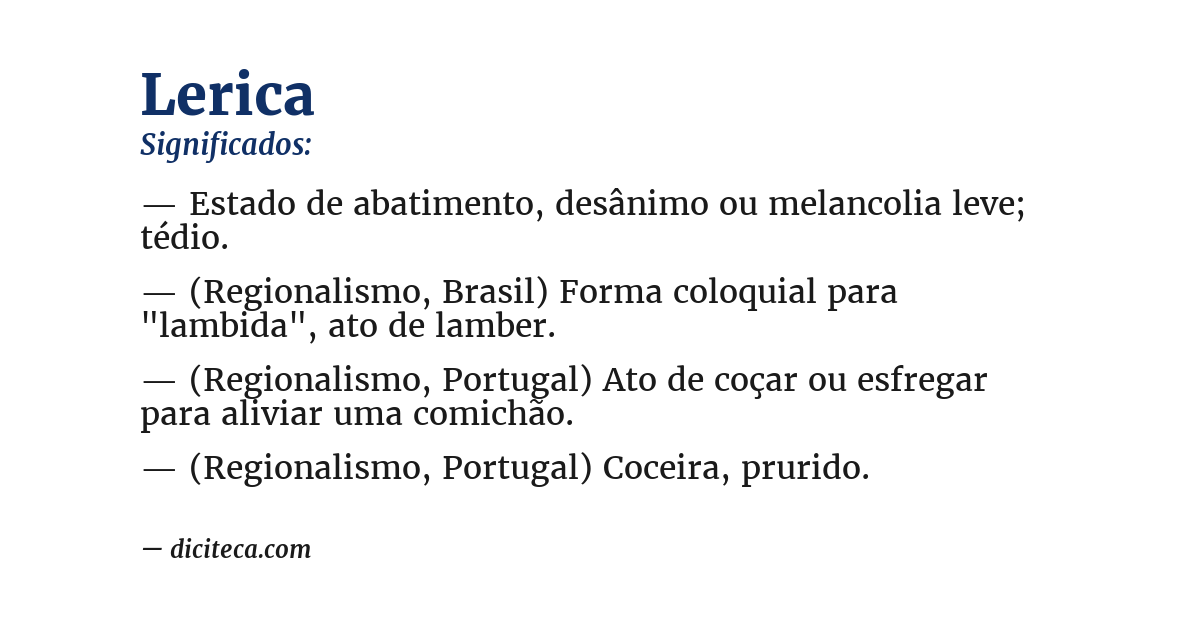 Significado de lerica