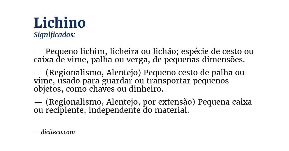 Significado de lichino