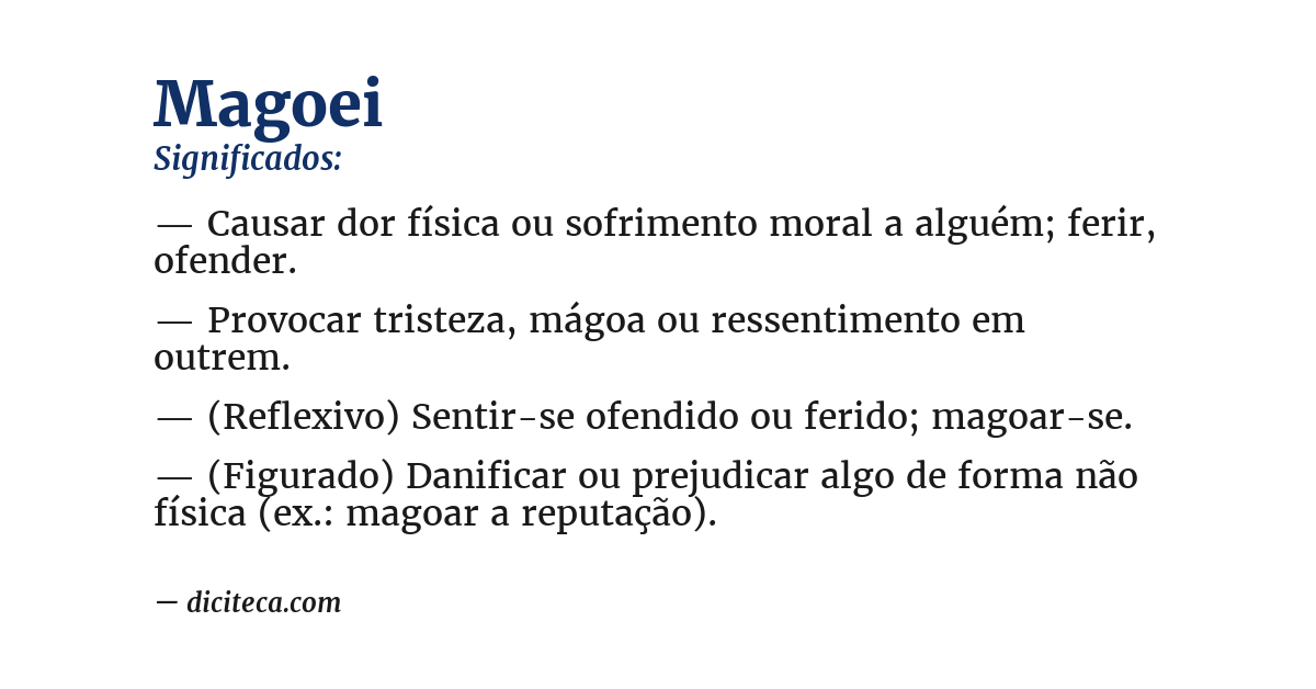 Significado de magoei