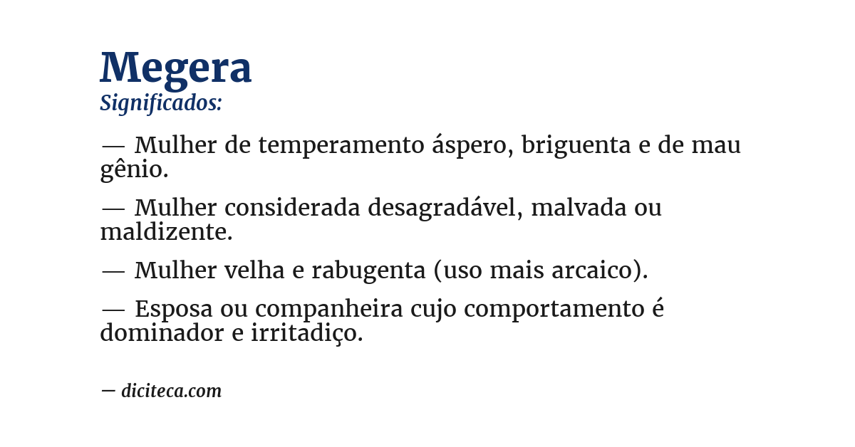Significado de megera