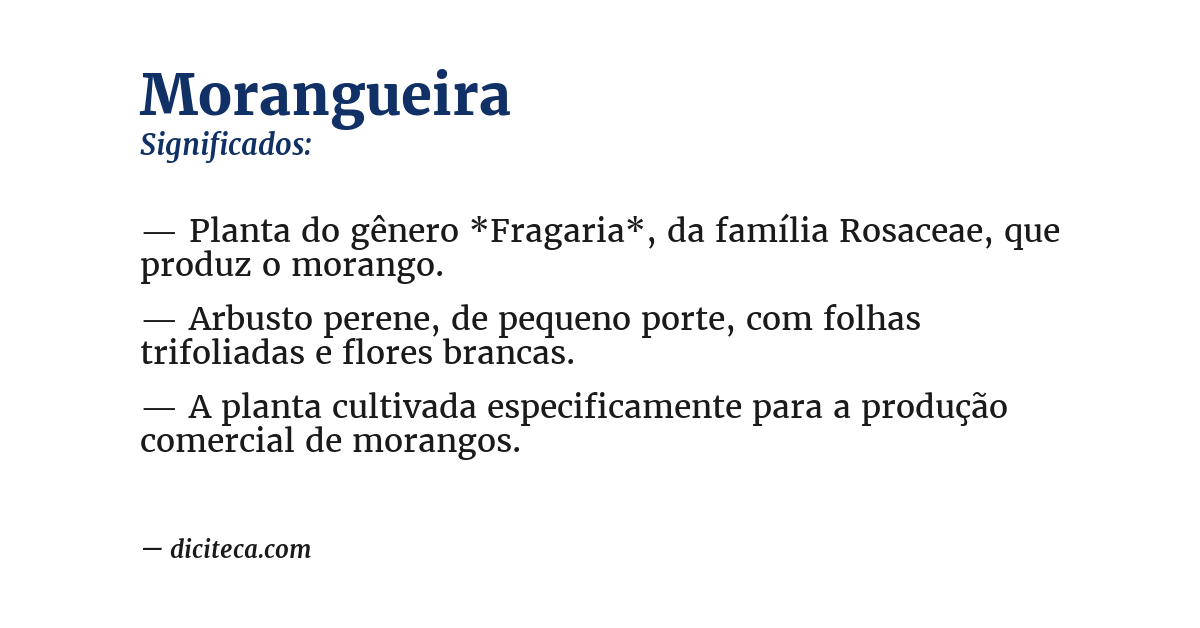 Significado de morangueira