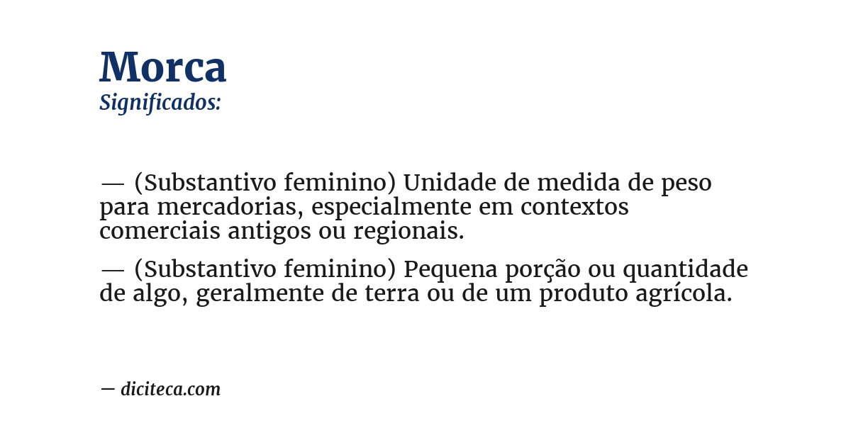 Significado de morca