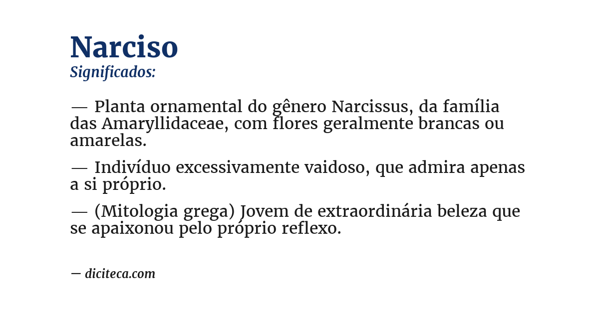 Significado de narciso