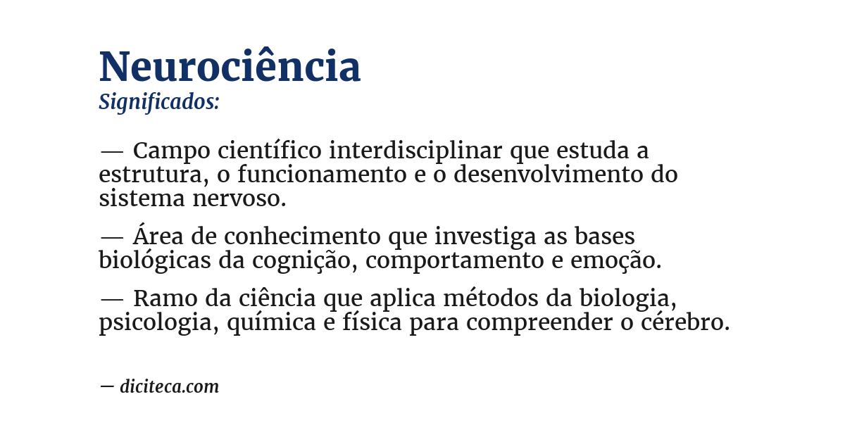 Significado de neurociência