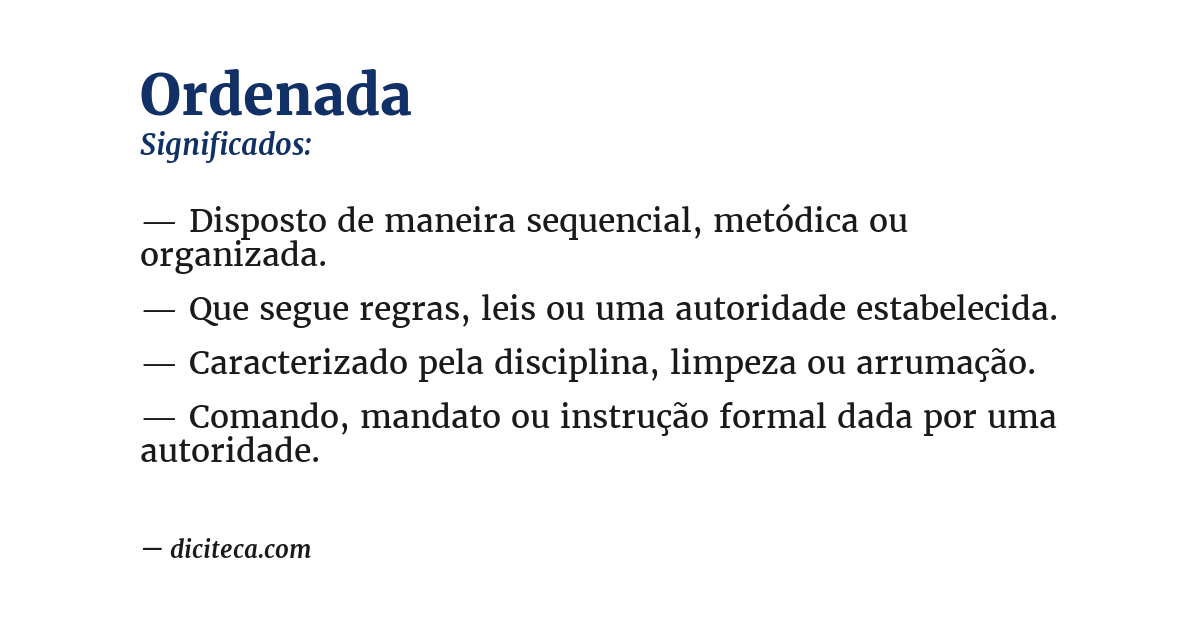 Significado de ordenada