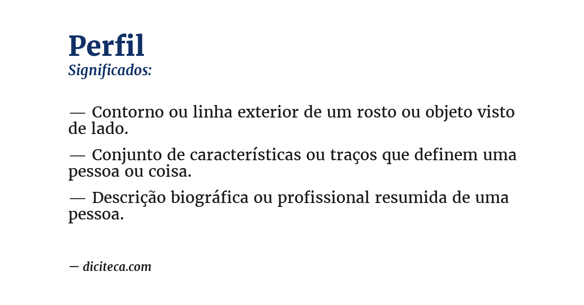 Significado de perfil