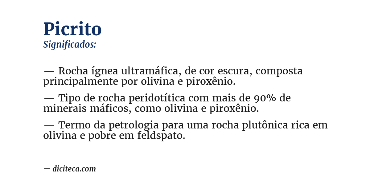 Significado de picrito