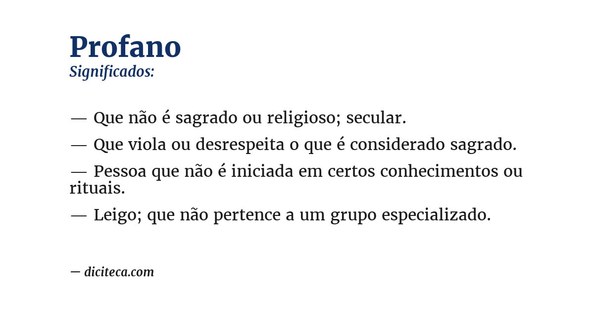 Significado de profano