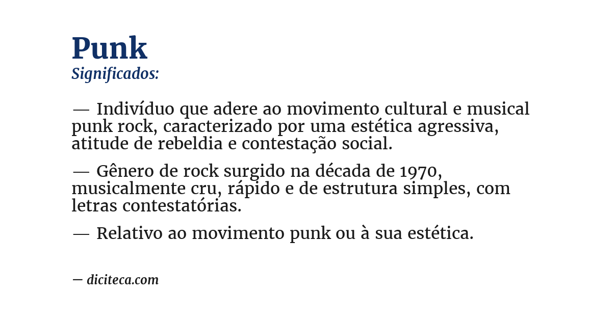 Significado de punk