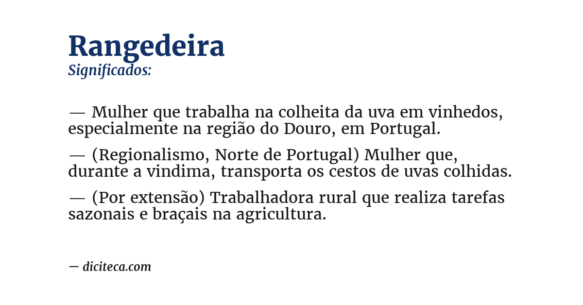 Significado de rangedeira