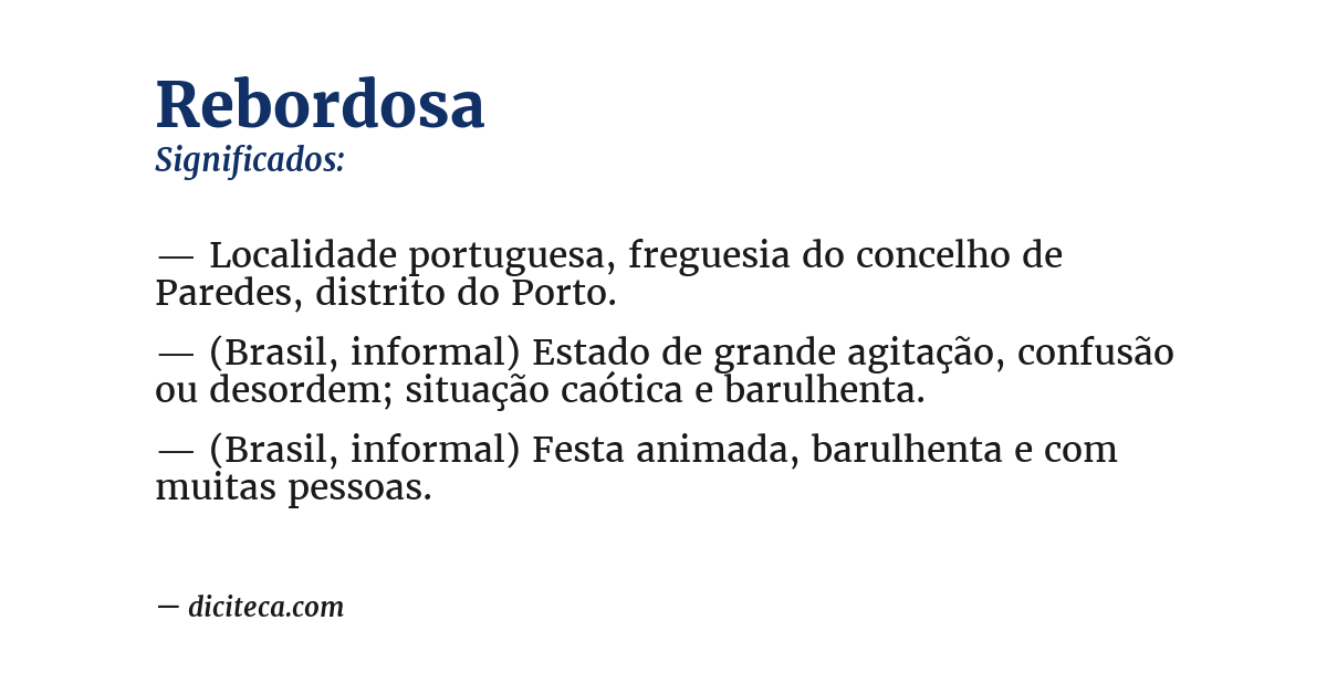 Significado de rebordosa
