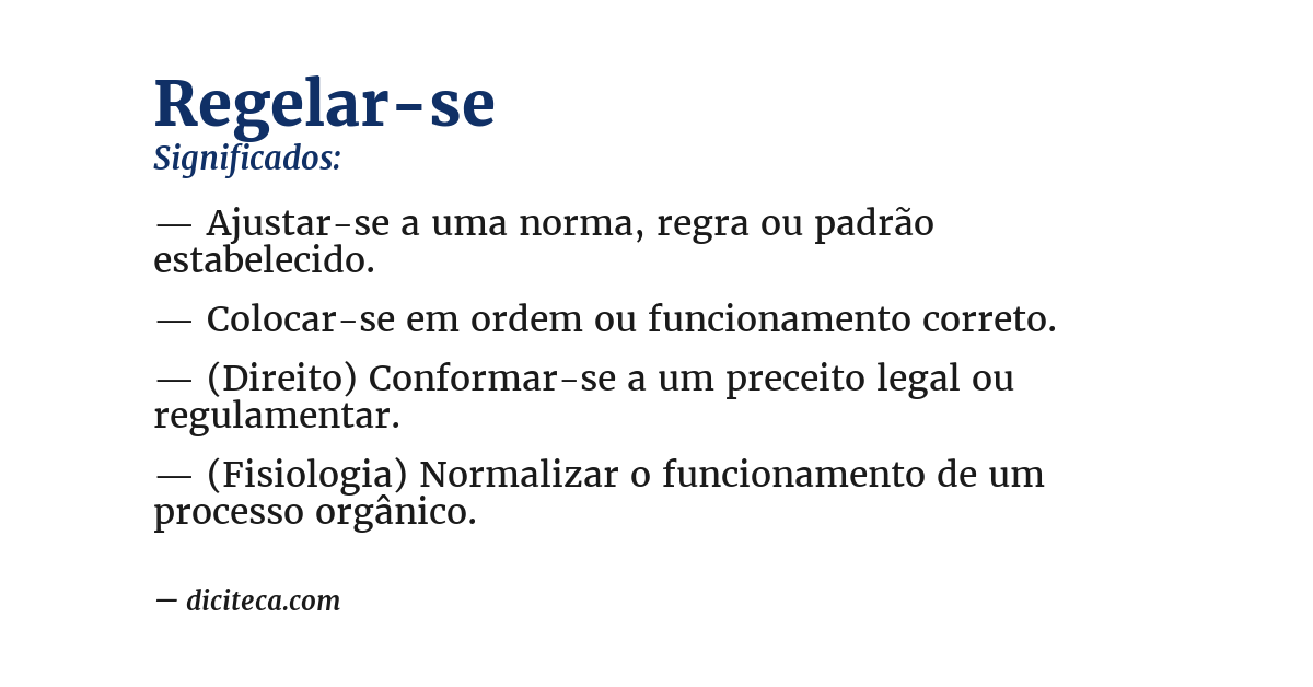 Significado de regelar-se