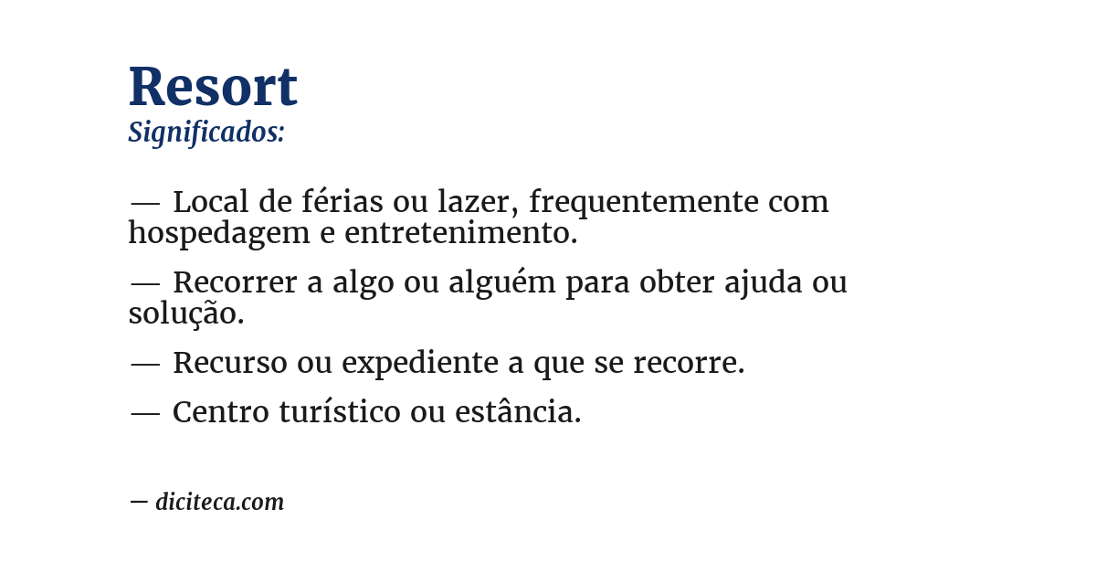 Significado de resort