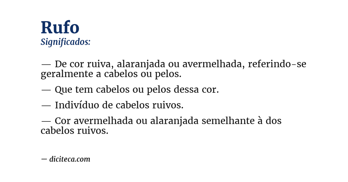 Significado de rufo