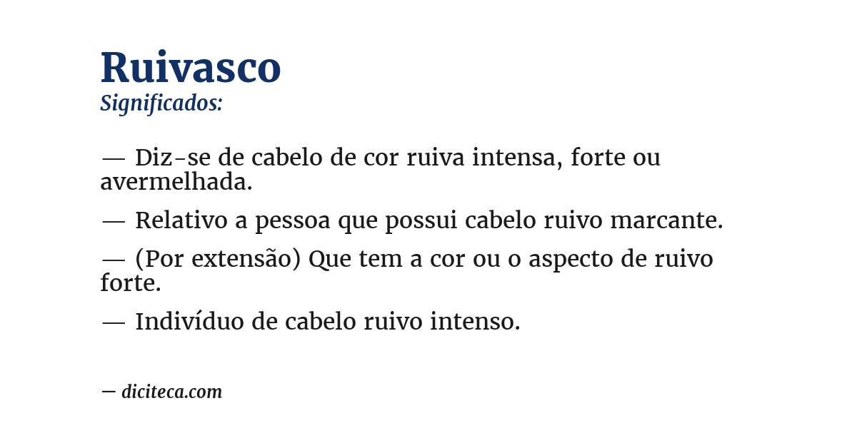 Significado de ruivasco