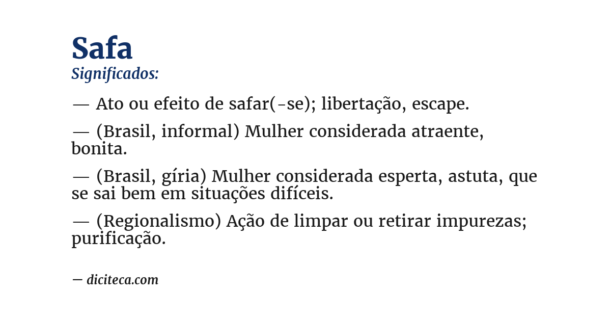 Significado de safa