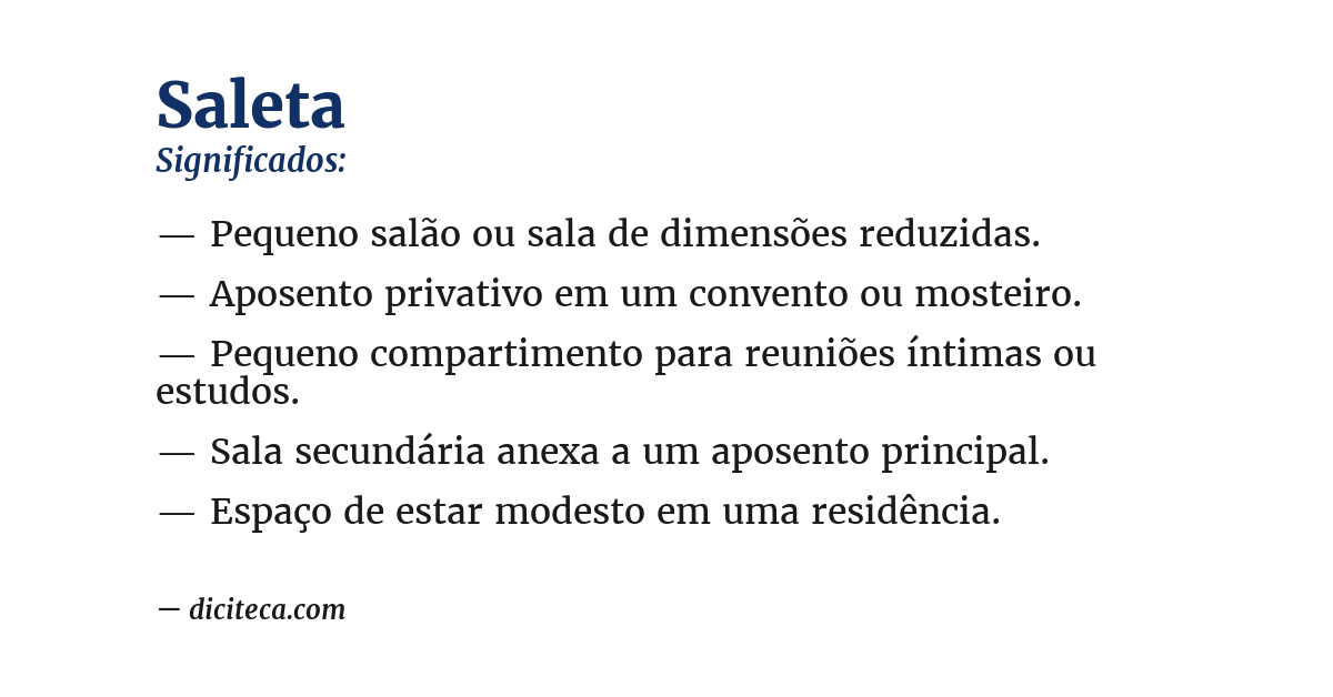 Significado de saleta