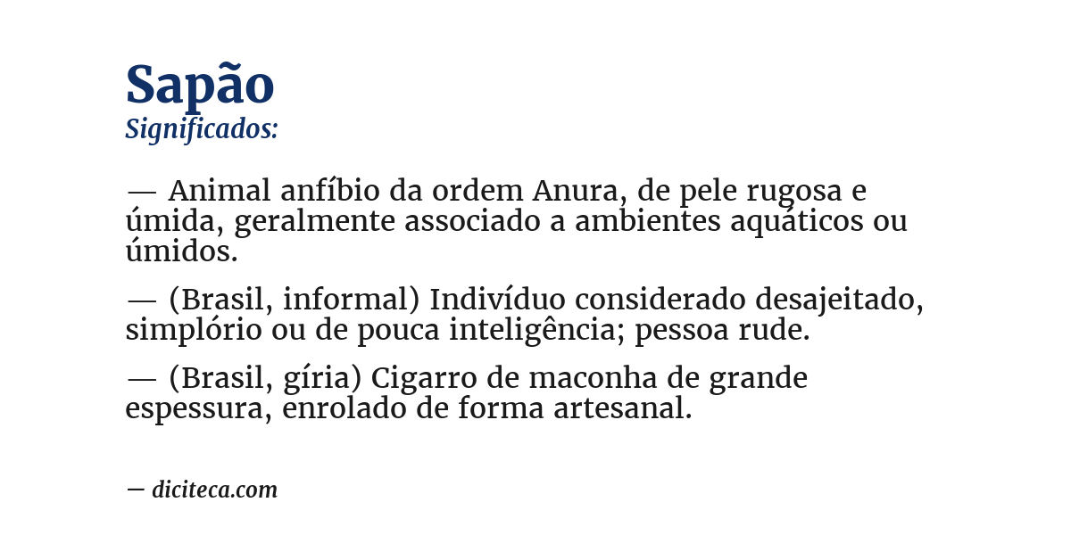 Significado de sapão